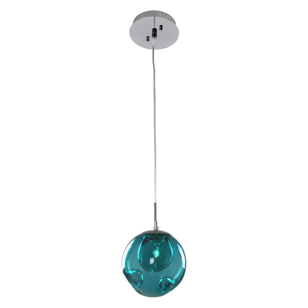 Kalco Meteor One Light Mini Pendant 309510CH/AQUA